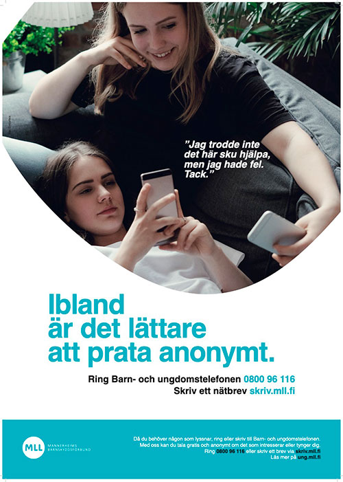 Affisch Ibland är det lättare att prata anonymt