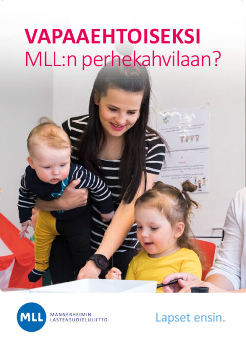 Vapaaehtoiseksi perhekahvilaan -flyer