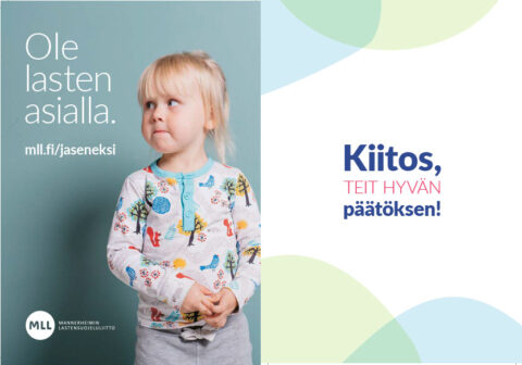 MLL:n jäseneksiliittymisesite.