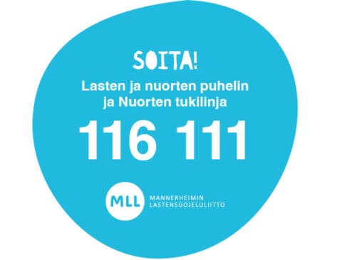 Lasten ja nuorten puhelin tarra