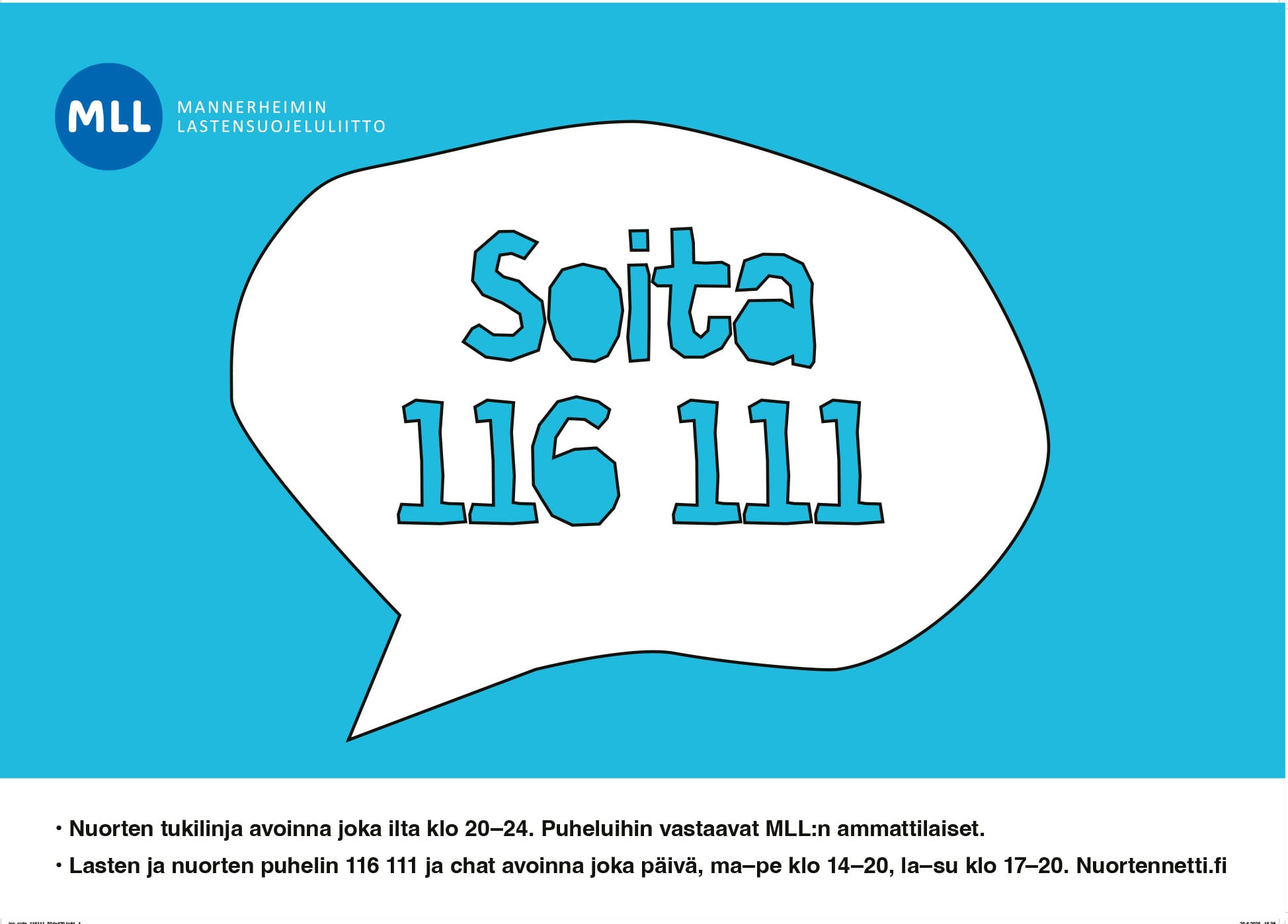 LNPN-juliste Soita 116111